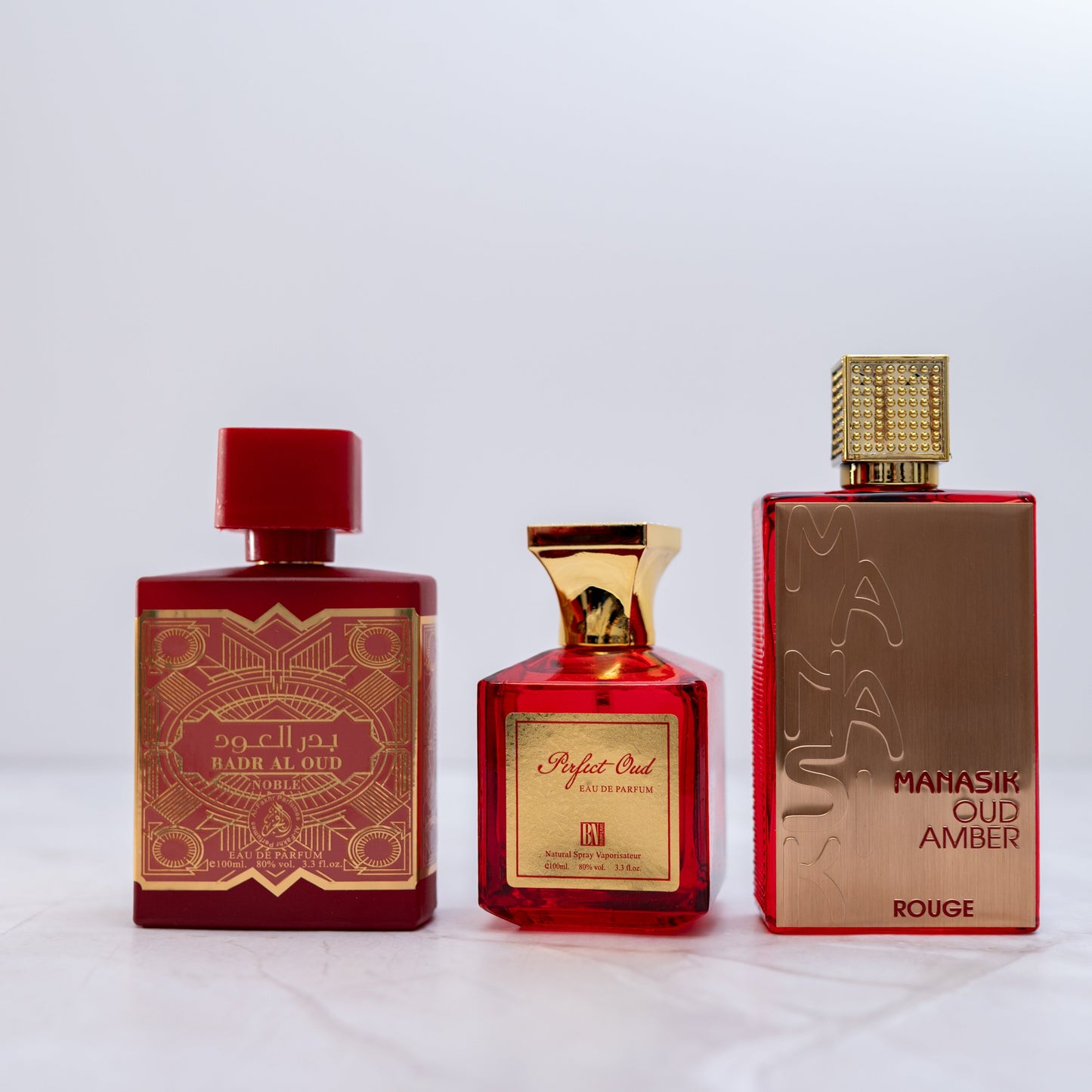 OFERTA 2+1 PERFECT OUD, MANASIK OUD AMBER ROUGE, BADR AL OUD NOBLE (dama)