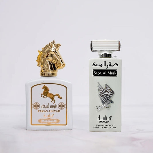 SET 2 PARFUMURI ARABESTI BARBATI - FARAS ABYAD & SAQR AL MUSK