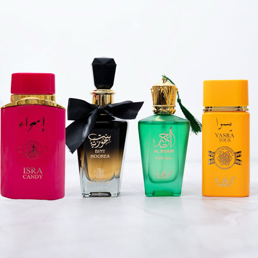 OFERTA 2 + 2 DAMA - Bint Hoorea, Al Khair Pistachio, Yasra Tous & Isra Candy